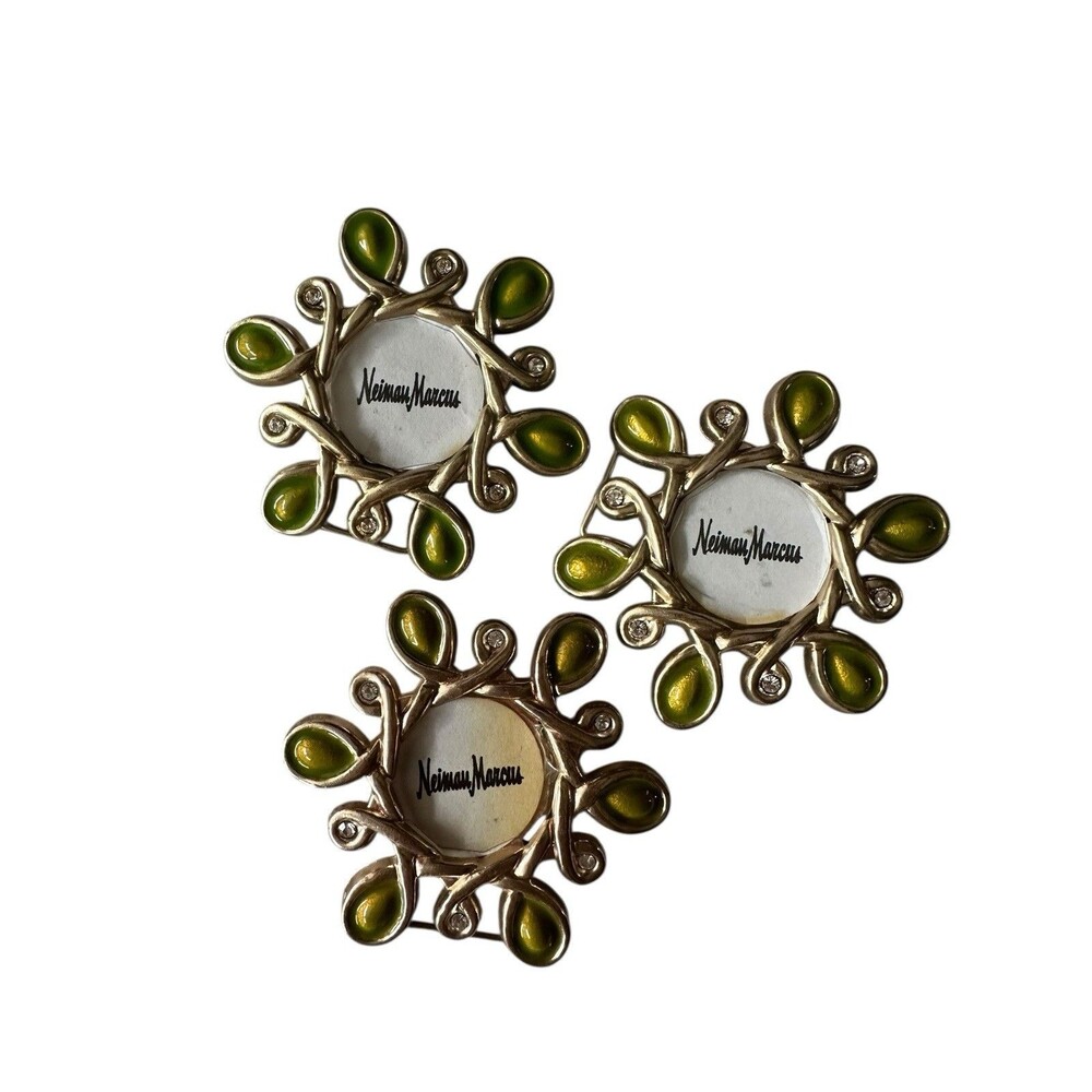 Jay Strongwater For Neiman Marcus Set Of 3 Mini Enamel Ornaments Or Frames